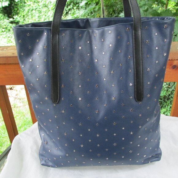 Jimmy Choo Star Studded Pimlico Leather Colorblock Tote & Wallet - Picture 2 of 11